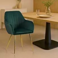 Mville Valgomojo kėdė Cheryl, auksinės spalvos, aksominė