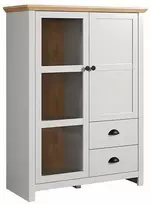 Vitrinos spintelė Landside šviesiai pilkas / ąžuolas