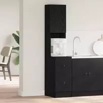 Virtuvės bufetai su stalčių Juodas ąžuolas 32 x 50 x 180 cm