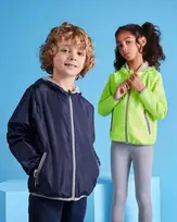 Roly Unisex vėjo striukė su gobtuvu ANGELO Tamsiai mėlyna