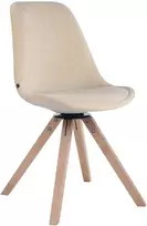 Mville Valgomojo kėdė CLP Troyes, velvetas, Square, kreminė/natūrali