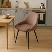 Mville Valgomojo kėdė "Elmira velvet juodas