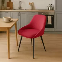 Mville Valgomojo kėdė "Elmira velvet juodas