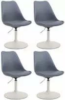 Mville 4 dalių valgomojo kėdžių komplektas Maverick W, plastikas