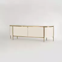 TV staliukas, Stilig, 200 cm, auksinis baltas