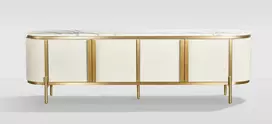TV staliukas, 200 x 60 x 40 cm, Stilig, baltas
