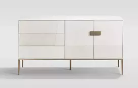 Komoda su stalčiais, 160 x 86 x 40 cm, Stilig, balta