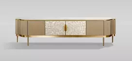 TV staliukas, Stilig, 200 x 52 x 40 cm, auksinis