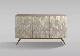 Komoda su durelėmis, 150 cm, Stilig, auksinė