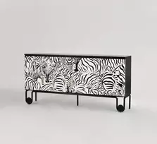 Komoda su durelėmis, Zebra, Stilig, juoda