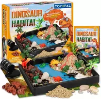 Km Mokslinis rinkinys terariumas dinozaurai su vulkanu