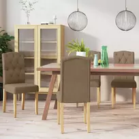 Valgomojo kėdės, 4vnt., taupe spalvos, audinys