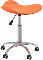 Pasukama valgomojo kėdė, oranžinė, dirbtinė oda (323690)