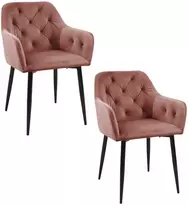 AKORD Pufas Alia Velvet Rožinė 55x55x30