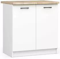 AKORD Spinta virtuvės spinta Oliwia 2 durų su baltais stalviršiais 80x46x85