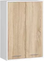 AKORD Sienos spinta su dviem durim baltos/sonomos 64x30x94