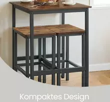 Songmics VASAGLE baro stalas, virtuvės stalas, stovas