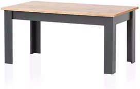 Valgomojo stalas Catania, 160 x 90 x 76 cm, ąžuolinė / antracitas