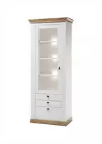 Vitrinos spintelė Imv Landhaus, 82 cm, baltoji pušis/ąžuolas