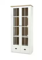 Vitrinos spintelė Imv Provence, 90 cm, baltoji pušis/ąžuolas