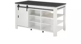 Virtuvės sala Imv Sherwood, 162 cm, balta/pilka