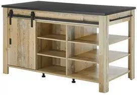 Virtuvės sala Imv Sherwood, 162 cm, ruda/pilka