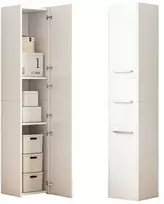 Muvu Balta moderni rakinama stovinti knygų spinta, 170 cm