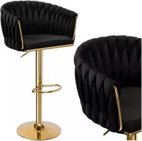 Baro kėdė Cofton Gold Juodas Velvet