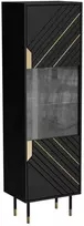 Cama Meble Cama MOUNTAIN display cabinet 54x40x180 juodas + auksinis