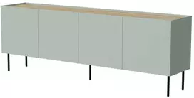 Cama Meble Cama FELLINI komoda 200x40x70 alyvuogių spalvos + alyvuotas ąžuolo stalviršis