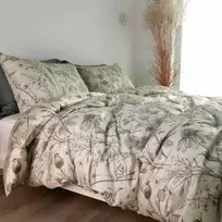 Saules Patalyne PREMIUM mako satino patalynė RUSVIEJI ŽIEDAI, 3 dalių, 200x220 cm