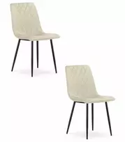 Leobert TURIN kėdė - smėlio spalvos aksomas x 2