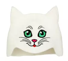 Pirties kepurė - Katinėlis su ausytėm, žalia