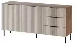 Cama Meble Cama Komoda 1 ALMERA 156x42x75 riešutmedžio/kašmyro spalvos