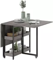 Valgomojo stalas, 133,4x80x75 cm, pilkas