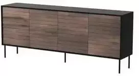 Cama Meble Cama 4D CORTINA komoda 200x40x81 juodas/graikinis riešutas