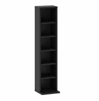 Target Home CD/DVD stovas, 92 cm, reguliuojamo aukščio lentynos, juodas