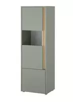 Vitrinos spintelė Imv City, 157 cm, žalias/ąžuolas