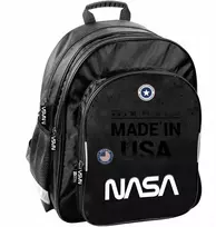 Mokyklinė kuprinė Nasa Made in USA, juoda, 38 cm