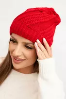 Moteriška žieminė kepurė iš vilnos K441 raudona
