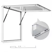 Vevor 92x92 cm maisto langas su markize maisto sunkvežimiui