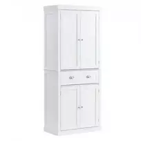 Vevor 182 cm baltos spalvos virtuvės spintelė su lentynomis
