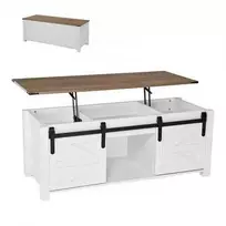 Vevor 120 cm kaimo stiliaus kavos staliukas su pakeliamu stalviršiu