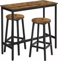 Songmics Baro stalo komplektas, 100x40x90 cm, ruda