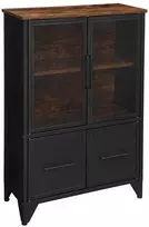 Songmics Sandėliavimo spintelė, 70x33x100 cm, Ruda, Juoda