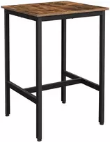 Songmics Baro stalas, 60x60x90 cm, rudas ir juodas