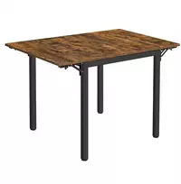 Songmics Valgomojo stalas, 120x78x75 cm, juodas, rudas