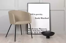 Fotelis Venture Design Berit, smėlio spalvos