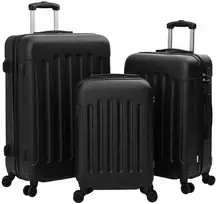 Lagaminas su užraktu 3 pcs Juoda 50 x 31 x 78 cm ABS plastikas