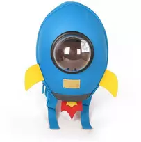 Vaikiška kuprinė raketa, mėlyna